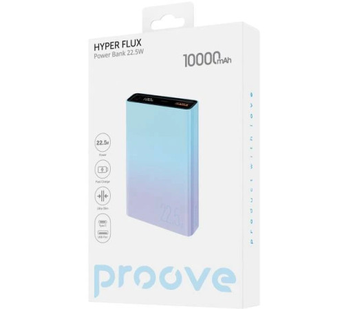 Повербанк Proove Hyper Flux Plus 22.5W 10000 mAh, блакитний