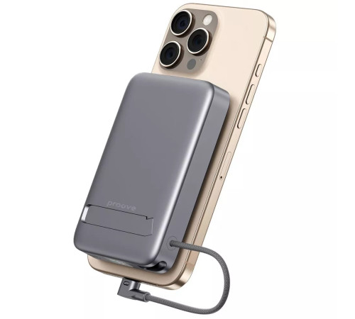 Повербанк Proove OverPower 35W 10000 mAh Qi2, сірий Повербанк Proove OverPower 35W 10000 mAh Qi2, сірий