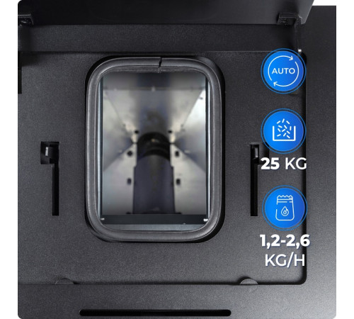 Пелетна піч-камін THUNDER GAREN BLACK 15 кВт