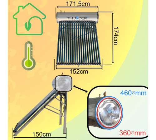 Напірний колектор з баком–200л–THUNDER