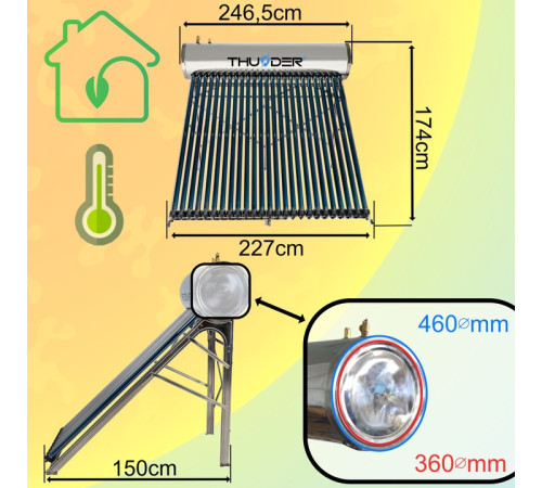 Напірний колектор з баком–300л–THUNDER