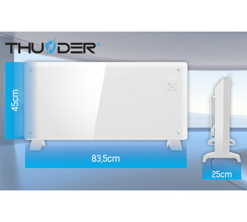 Обігрівач конвекторний THUNDER MODERN-WHITE – 2000Вт Обігрівач конвекторний THUNDER MODERN-WHITE – 2000Вт