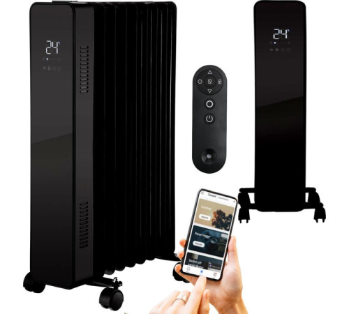 Масляний обігрівач THUNDER SIMPLE-BLACK – 2500Вт Масляний обігрівач THUNDER SIMPLE-BLACK – 2500Вт