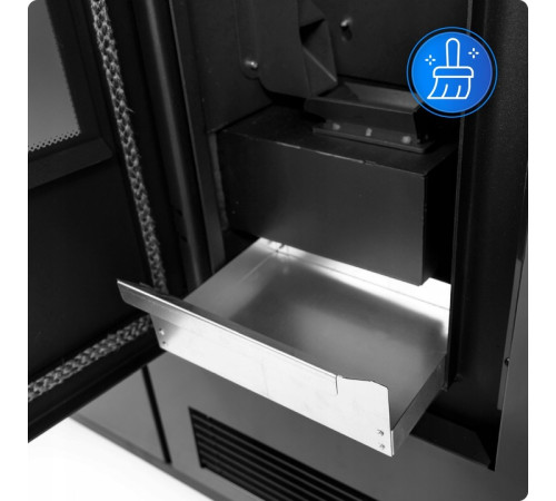 Пелетна піч-камін ARIA BLACK 12 кВт