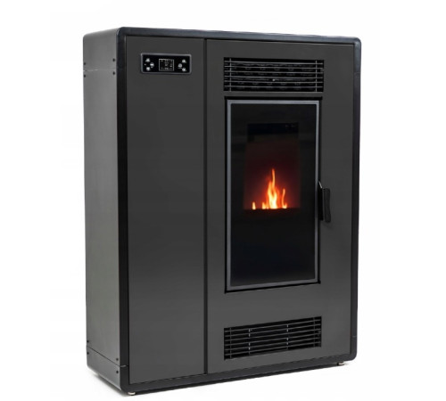 Пелетна піч-камін ARIA BLACK 12 кВт