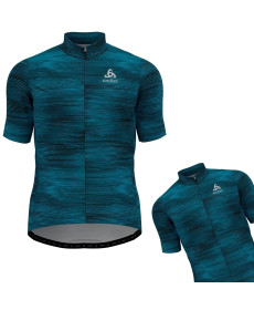 Велоджерсі чоловіча ODLO Stand-Up ESSENTIAL Full Zip Kr.R - M - синій