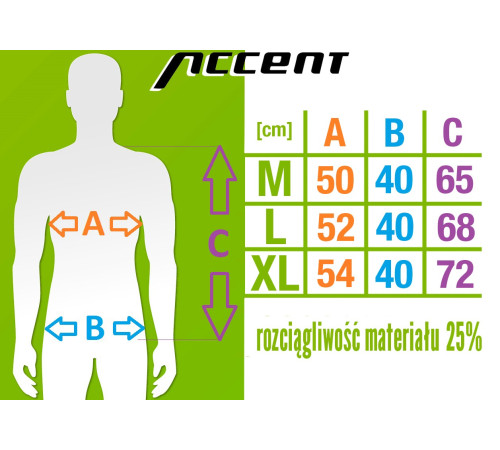 Велоджерсі чоловіча ACCENT APEX - XL - чорний-червоний