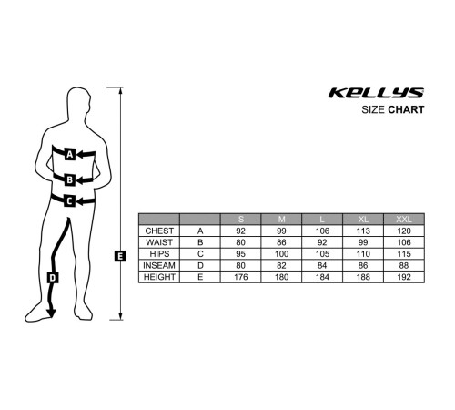 Велошорти з підтяжками KELLYS RIVAL 2 - L - чорний