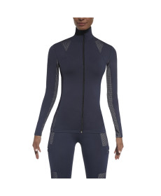 Жіноча спортивна футболка з довгим рукавом BAS BLEU Passion-Blouse - синя/XL