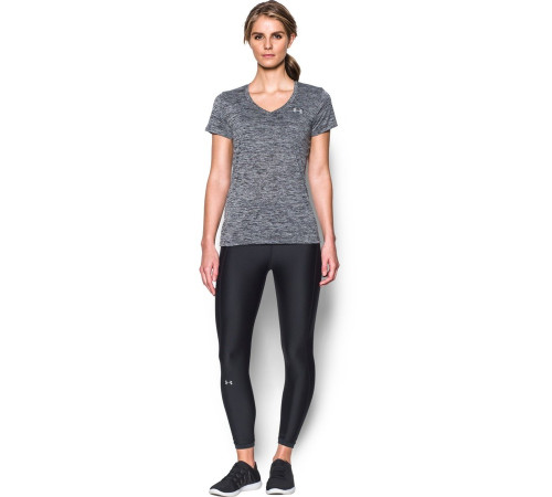 Жіноча футболка Under Armour Tech SSV Twist - XS - чорна Жіноча футболка Under Armour Tech SSV Twist - XS - чорна