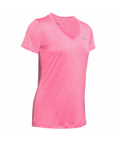 Жіноча футболка Under Armour Tech SSV Twist - S - рожева