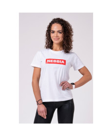 Жіноча футболка Nebbia Basic 592 - розмір S / білий