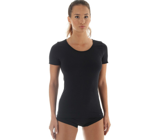Жіноча футболка Brubeck Wool Comfort - S - чорна Жіноча футболка Brubeck Wool Comfort - S - чорна