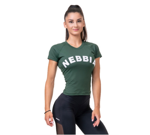Жіноча футболка Nebbia Classic Hero 576 - зелений/S Жіноча футболка Nebbia Classic Hero 576 - зелений/S
