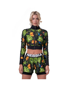Жіноча кофта Nebbia High-Energy Cropped Jacket 564 - зелений/М