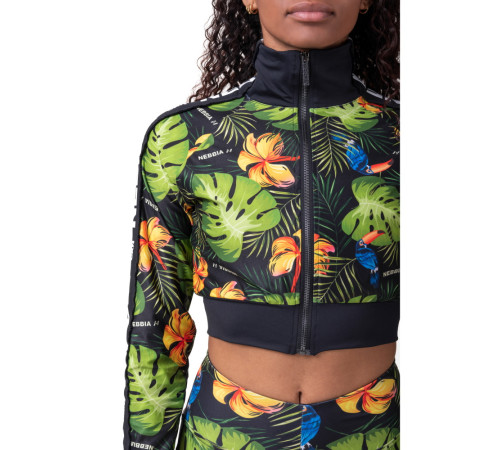 Жіноча кофта Nebbia High-Energy Cropped Jacket 564 - зелений/М Жіноча кофта Nebbia High-Energy Cropped Jacket 564 - зелений/М