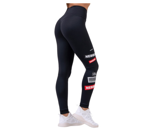 Жіночі легінси Nebbia High Waist Labels 504 - чорні/L Жіночі легінси Nebbia High Waist Labels 504 - чорні/L