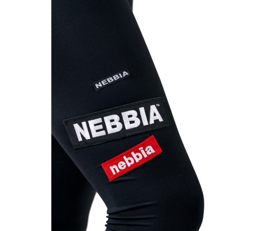Жіночі легінси Nebbia High Waist Labels 504 - чорні/L Жіночі легінси Nebbia High Waist Labels 504 - чорні/L