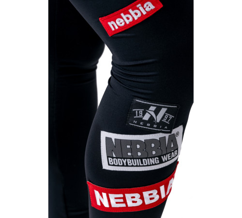Жіночі легінси Nebbia High Waist Labels 504 - чорні/L Жіночі легінси Nebbia High Waist Labels 504 - чорні/L