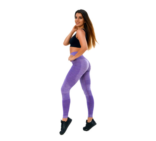 Жіночі легінси Boco Wear Violet Melange Push Up - XS/S - фіолетовий