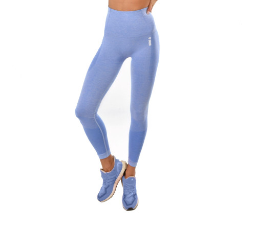 Жіночі легінси Boco Wear Blue Melange Push Up - S/M - блакитні Жіночі легінси Boco Wear Blue Melange Push Up - S/M - блакитні