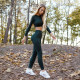 Жіночі легінси Boco Wear Bottle Green Cropped - XS/S - зелений