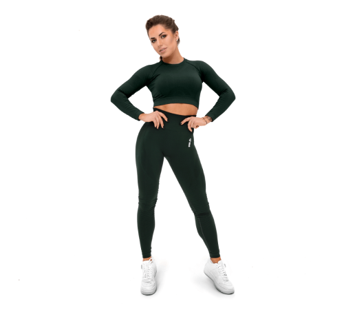 Жіночі легінси Boco Wear Bottle Green Cropped - XS/S - зелений