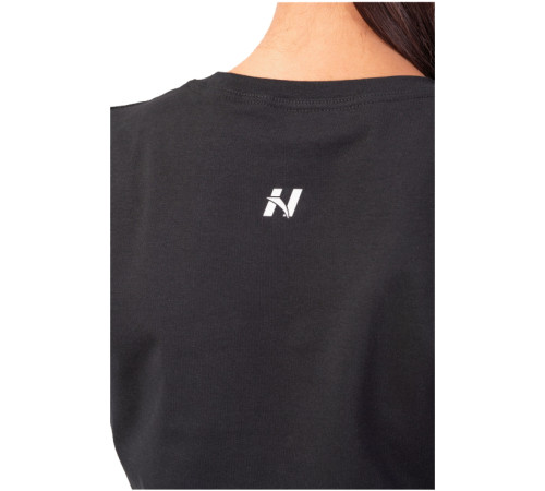 Жіночий укорочений топ Nebbia Minimalist Logo 600 - XS - чорний