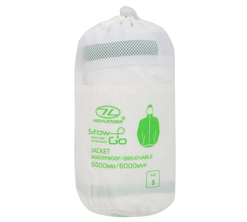 Вітрівка жіноча Highlander Stow & Go Pack Away Rain Jacket 6000 mm White S Вітрівка жіноча Highlander Stow & Go Pack Away Rain Jacket 6000 mm White S