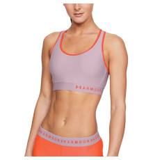 Жіночий спортивний топ Under Armour Mid Keyhole - XS - сіро-помаранчевий