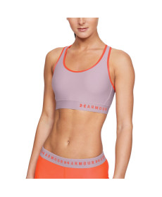 Жіночий спортивний топ Under Armour Mid Keyhole - XS - сіро-помаранчевий