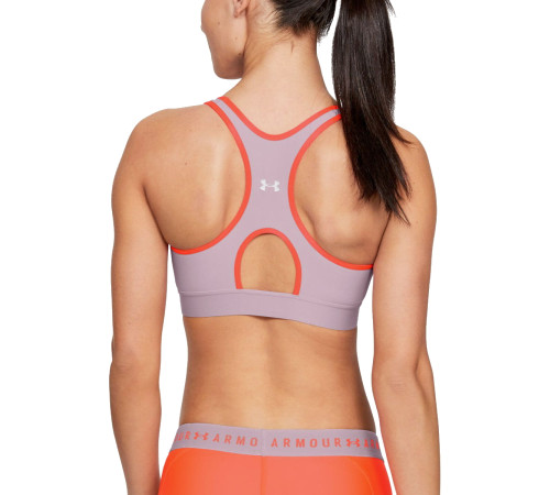 Жіночий спортивний топ Under Armour Mid Keyhole - XS - сіро-помаранчевий Жіночий спортивний топ Under Armour Mid Keyhole - XS - сіро-помаранчевий