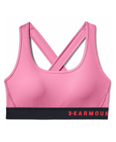 Жіночий спортивний бюстгальтер Under Armour Mid Crossback - S - рожевий