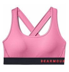 Жіночий спортивний бюстгальтер Under Armour Mid Crossback - XS - рожевий