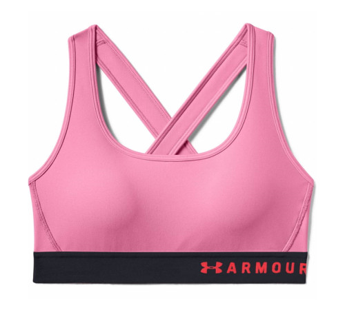 Жіночий спортивний бюстгальтер Under Armour Mid Crossback - XS - рожевий Жіночий спортивний бюстгальтер Under Armour Mid Crossback - XS - рожевий