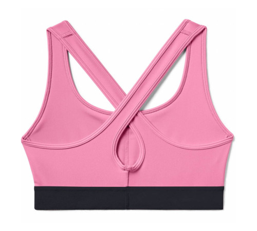 Жіночий спортивний бюстгальтер Under Armour Mid Crossback - XS - рожевий Жіночий спортивний бюстгальтер Under Armour Mid Crossback - XS - рожевий