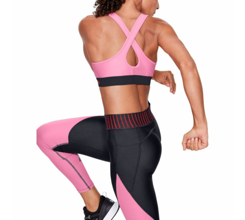Жіночий спортивний бюстгальтер Under Armour Mid Crossback - XS - рожевий Жіночий спортивний бюстгальтер Under Armour Mid Crossback - XS - рожевий