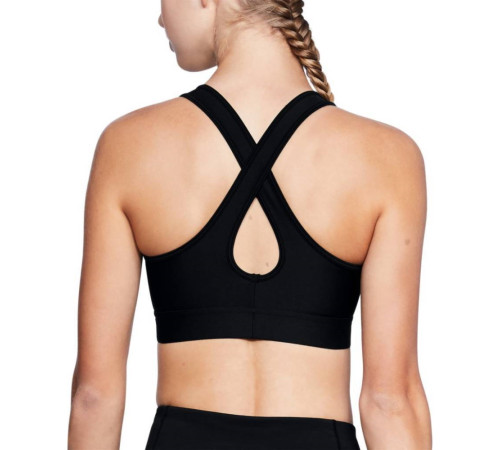 Жіночий спортивний бюстгальтер Under Armour Mid Crossback - XS - чорний/графіт Жіночий спортивний бюстгальтер Under Armour Mid Crossback - XS - чорний/графіт