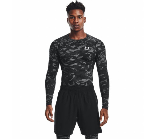 Чоловіча компресійна кофта Under Armour HG Armor Camo Comp LS - чорний камуфляж/XL Чоловіча компресійна кофта Under Armour HG Armor Camo Comp LS - чорний камуфляж/XL