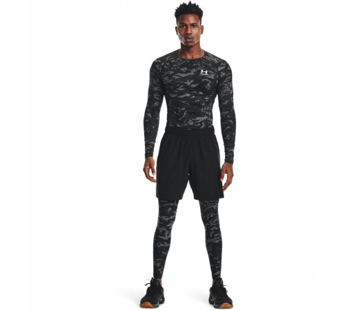 Чоловіча компресійна кофта Under Armour HG Armor Camo Comp LS - чорний камуфляж/XL Чоловіча компресійна кофта Under Armour HG Armor Camo Comp LS - чорний камуфляж/XL