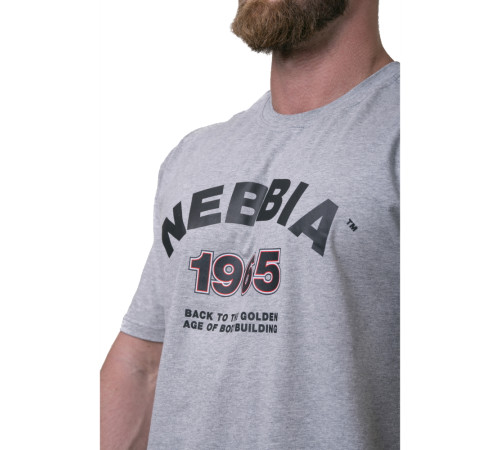 Чоловіча футболка Nebbia Golden Era 192 - сірий/XXL