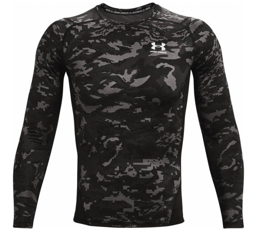 Чоловіча компресійна кофта Under Armour HG Armor Camo Comp LS - чорний камуфляж/S Чоловіча компресійна кофта Under Armour HG Armor Camo Comp LS - чорний камуфляж/S