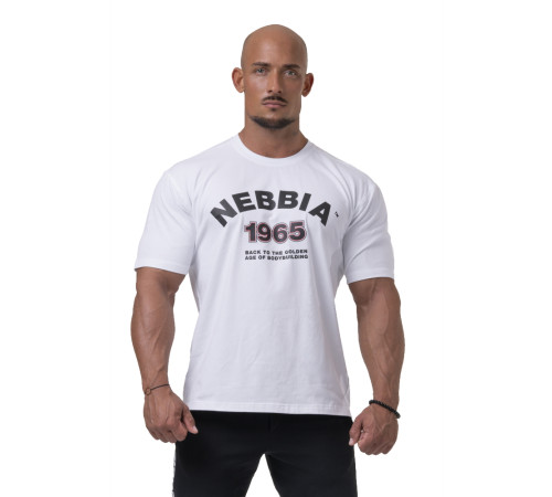 Чоловіча футболка Nebbia Golden Era 192 - білий/XL Чоловіча футболка Nebbia Golden Era 192 - білий/XL