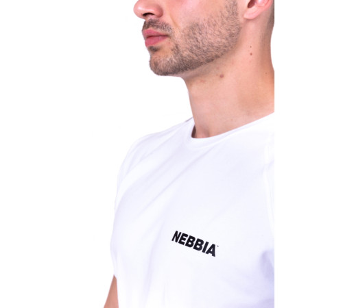 Чоловіча футболка для спортзалу Nebbia 90' Hero 143 - розмір M / білий Чоловіча футболка для спортзалу Nebbia 90' Hero 143 - розмір M / білий