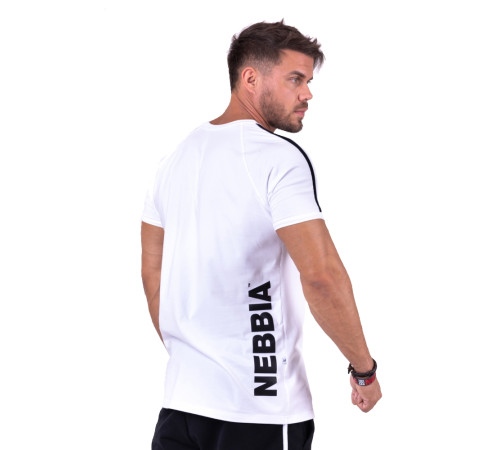 Чоловіча футболка для спортзалу Nebbia 90' Hero 143 - розмір M / білий Чоловіча футболка для спортзалу Nebbia 90' Hero 143 - розмір M / білий