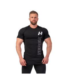 Чоловіча футболка Nebbia Vertical Logo 293 - чорний/М