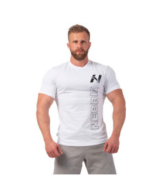 Чоловіча футболка Nebbia Vertical Logo 293 - білий/XXL