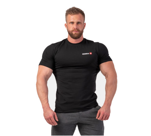 Чоловіча футболка Nebbia Minimalist Logo 291 - XXL - чорна Чоловіча футболка Nebbia Minimalist Logo 291 - XXL - чорна