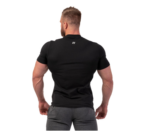 Чоловіча футболка Nebbia Minimalist Logo 291 - XXL - чорна Чоловіча футболка Nebbia Minimalist Logo 291 - XXL - чорна