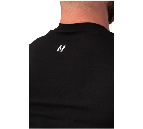 Чоловіча футболка Nebbia Minimalist Logo 291 - XXL - чорна Чоловіча футболка Nebbia Minimalist Logo 291 - XXL - чорна